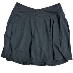 Fabletics Crossover Flounce Skirt Classic Mini Black Skort Size Large NWT